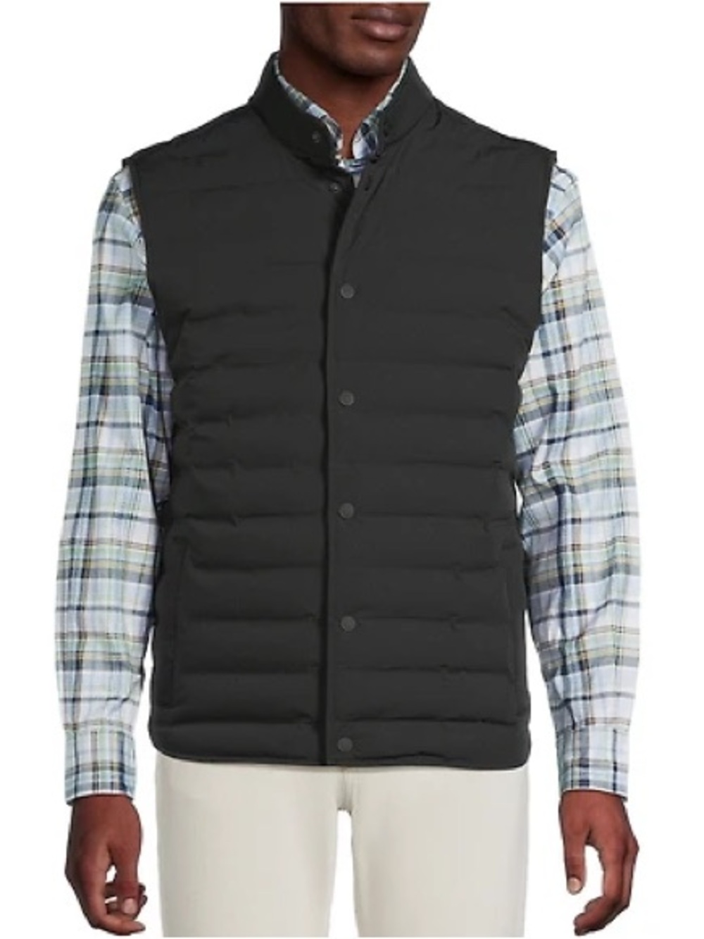 NWT Cremieux Blue Label Solid Quilted Full-Zip Vest Sz M